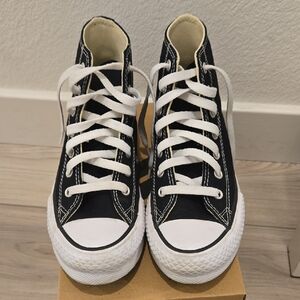 Kids Converse Platform Black and White High-Top Sneakers